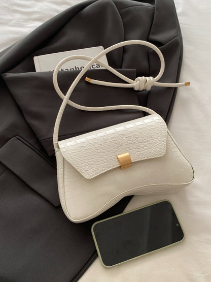 PU Leather Texture Crossbody Bag